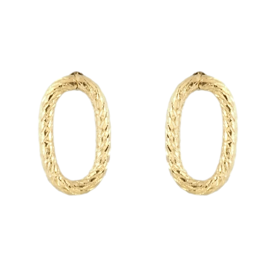 Сережки Xuping TTM Stainless Steel колір 14K пусети Декоративні овали фото №1