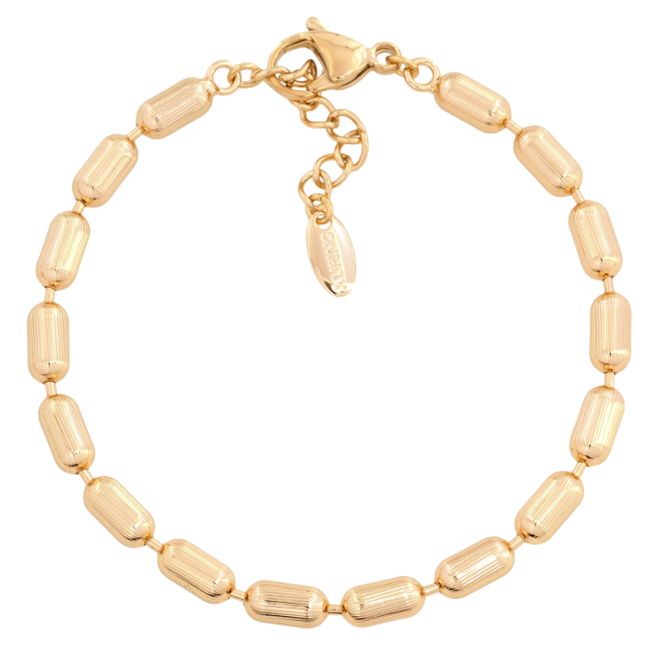 Браслет Xuping Позолота 18K Цепочка плетение Бочонки размер с доп.цепочкой 19.5-22.5см х 4мм фото №15