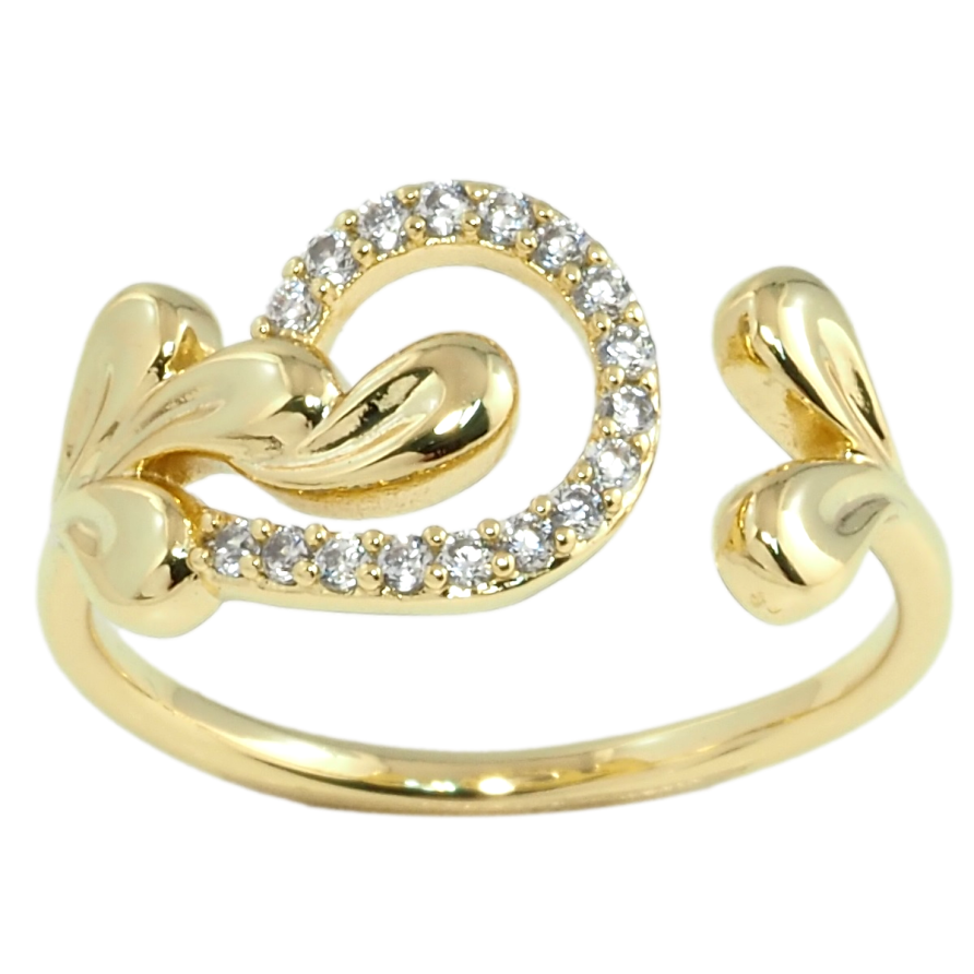 Кольцо Xuping Позолота 14K Узор с цирконием фото №1