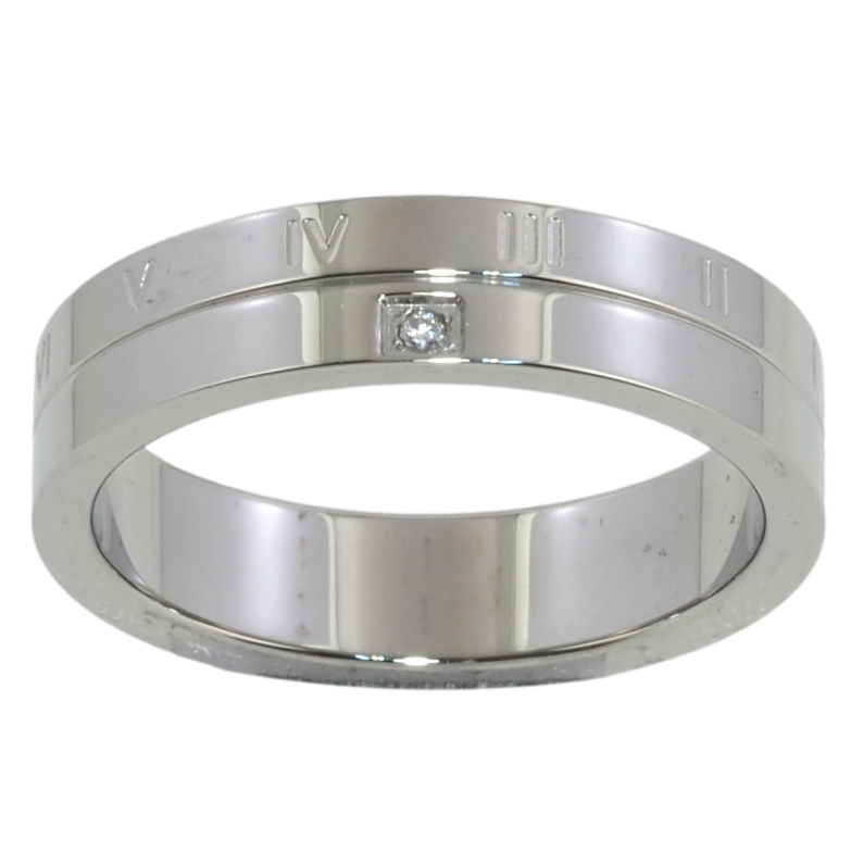 Кольцо Xuping TTM Stainless Steel Цвет Родий Римские цифры с кристаллом, шир. 5мм фото №1