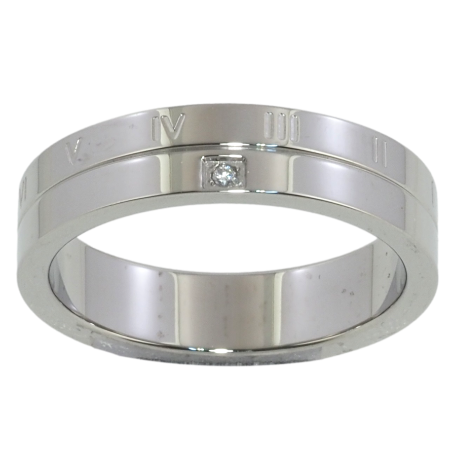 Каблучка Xuping TTM Stainless Steel Колір Родій Римські цифри із кристалом, шир. 5мм фото №1