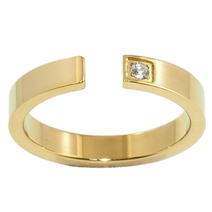 Каблучка Xuping TTM Stainless Steel Колір 14К Вставка цирконій фото №8