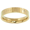 Кольцо Xuping TTM Stainless Steel цвет 14К "Узор Love", шир. 4мм фото №3