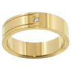Кольцо Xuping TTM Stainless Steel цвет 14К "Узор с кристаллом", шир. 5мм фото №3 Кольцо Xuping TTM Stainless Steel цвет 14К "Узор с кристаллом", шир. 5мм фото №3