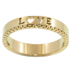 Кольцо Xuping TTM Stainless Steel цвет 14К "Узор Love", шир. 4мм фото №3