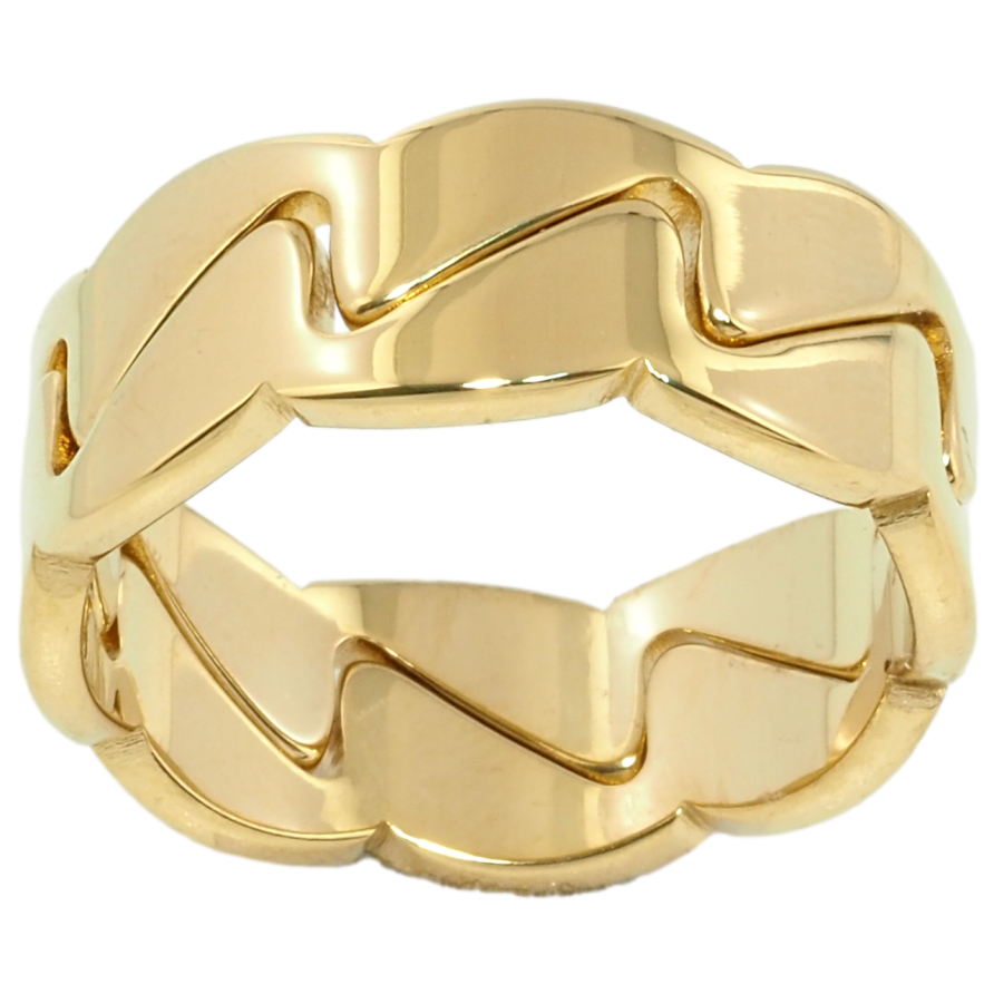 Каблучка Xuping TTM Stainless Steel Колір 14К Подвійне фото №1