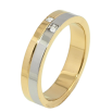 Каблучка Xuping TTM Stainless Steel Колір 14К Обручка із вставками цирконію ш. 5.5мм фото №2