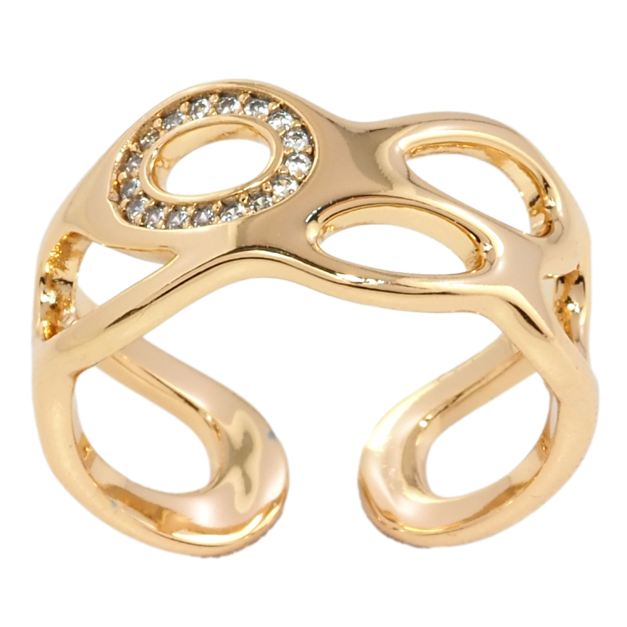 Каблучка Xuping Позолота 18K Декоративний візерунок з цирконієм фото №1