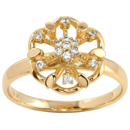 Кольцо Xuping Позолота 18K Снежинка с цирконием фото №1 Кольцо Xuping Позолота 18K Снежинка с цирконием фото №1