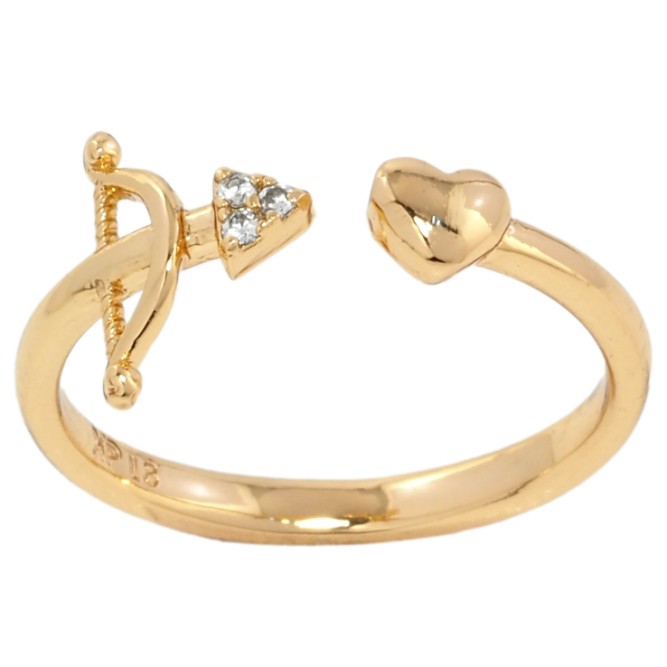 Кольцо Xuping Позолота 18K Сердце со стрелой фото №11 Кольцо Xuping Позолота 18K Сердце со стрелой фото №11