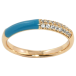 Кольцо Xuping Позолота 18K Инкрустация цирконием с голубой эмалью фото №1 Кольцо Xuping Позолота 18K Инкрустация цирконием с голубой эмалью фото №1