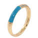 Кольцо Xuping Позолота 18K Инкрустация цирконием с голубой эмалью фото №2 Кольцо Xuping Позолота 18K Инкрустация цирконием с голубой эмалью фото №2