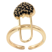 Кольцо Xuping Позолота 18K Съёмная булавка сердечко с черным цирконием фото №1 Кольцо Xuping Позолота 18K Съёмная булавка сердечко с черным цирконием фото №1