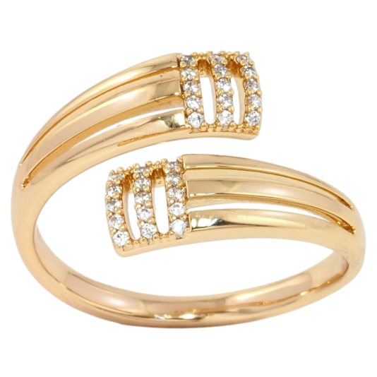 Кольцо Xuping Позолота 18K Декоративный узор с цирконием фото №1
