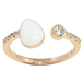 Кольцо Xuping Позолота 18K Узор с цирконием и белой эмалью фото №1 Кольцо Xuping Позолота 18K Узор с цирконием и белой эмалью фото №1