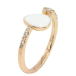 Кольцо Xuping Позолота 18K Узор с цирконием и белой эмалью фото №2 Кольцо Xuping Позолота 18K Узор с цирконием и белой эмалью фото №2