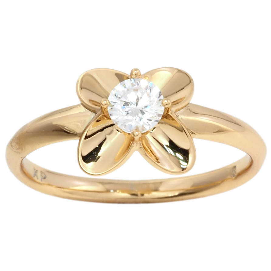 Кольцо Xuping Позолота 18K Цветок с фианитом фото №1 Кольцо Xuping Позолота 18K Цветок с фианитом фото №1