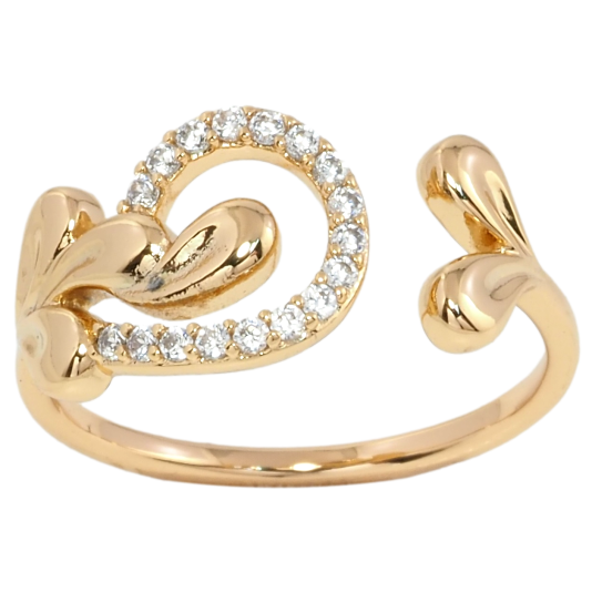 Кольцо Xuping Позолота 18K Декоративный узор с цирконием фото №1