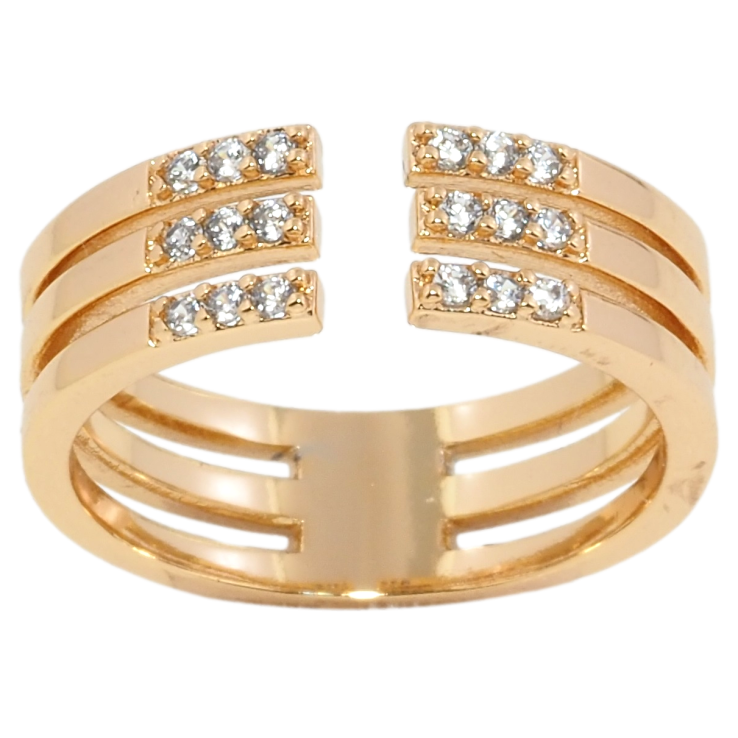 Кольцо Xuping Позолота 18K Декоративное с цирконием фото №2 Кольцо Xuping Позолота 18K Декоративное с цирконием фото №2