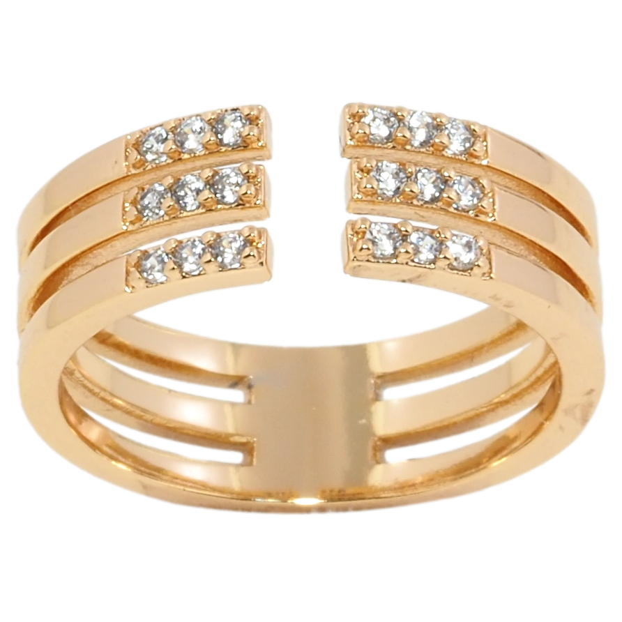 Кольцо Xuping Позолота 18K Декоративное с цирконием фото №1 Кольцо Xuping Позолота 18K Декоративное с цирконием фото №1