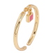Кольцо Xuping Позолота 18K Подвеска замочек с розовой эмалью фото №3 Кольцо Xuping Позолота 18K Подвеска замочек с розовой эмалью фото №3