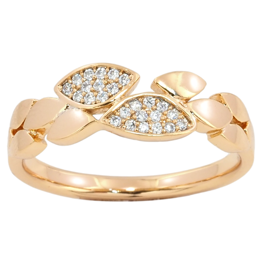 Каблучка Xuping Позолота 18K Декоративний візерунок з інкрустацією цирконієм фото №1