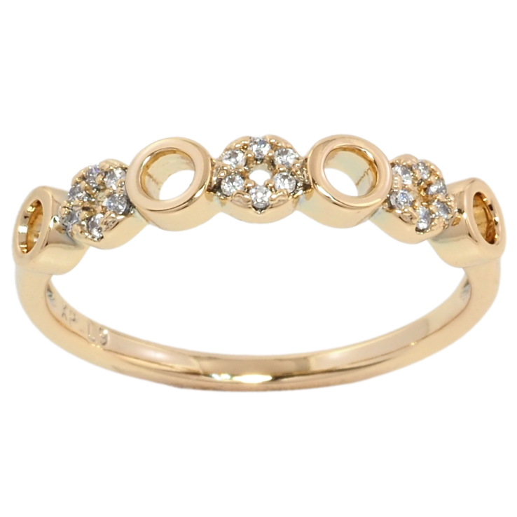 Кольцо Xuping Позолота 18K Узор из колечек с цирконием фото №8 Кольцо Xuping Позолота 18K Узор из колечек с цирконием фото №8