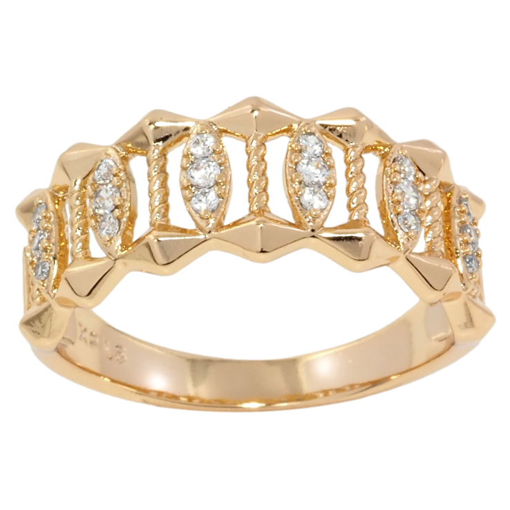 Кольцо Xuping Позолота 18K Узор с цирконием фото №10 Кольцо Xuping Позолота 18K Узор с цирконием фото №10