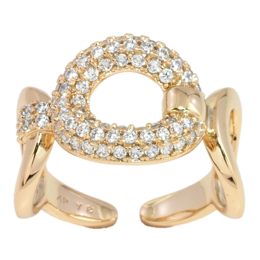 Кольцо Xuping Позолота 18K Инкрустация цирконием фото №1
