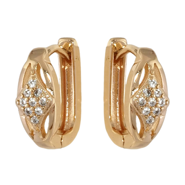 Серьги Xuping M&L Цвет 18K колечки Узор с цирконием фото №14