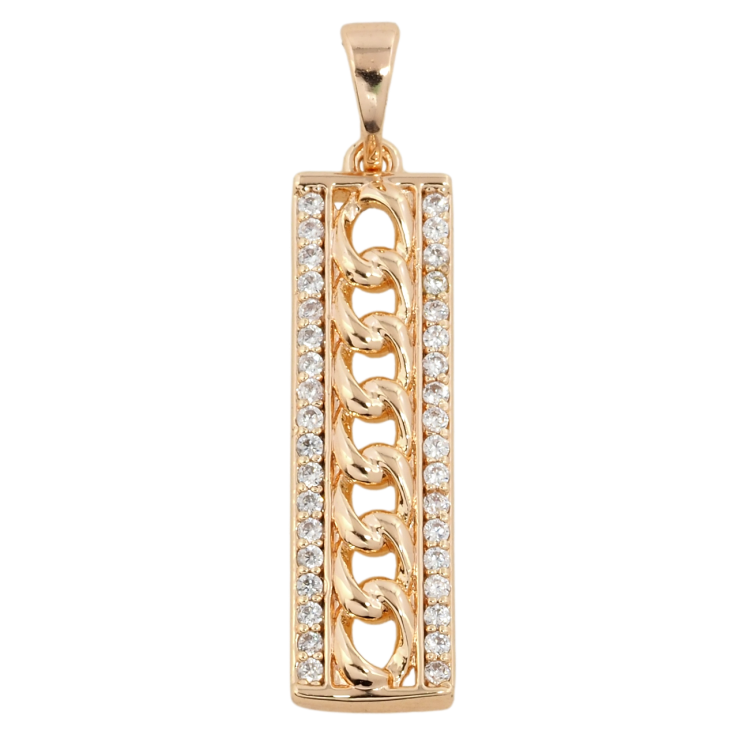 Кулон Xuping M&L Колір 18К Візерунок ланцюжок з доріжками цирконію для ланцюжка до 5мм фото №6