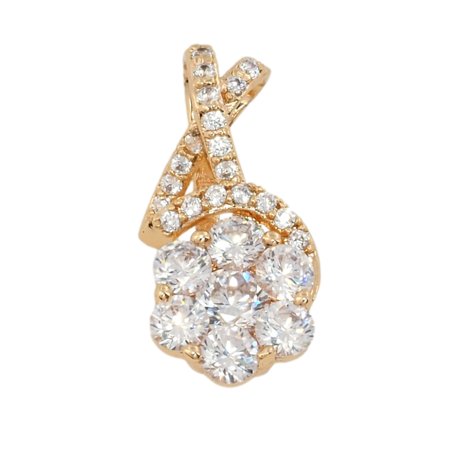 Кулон Xuping M&L Колір 18К Кристальна квіточка для ланцюжка до 4мм фото №1