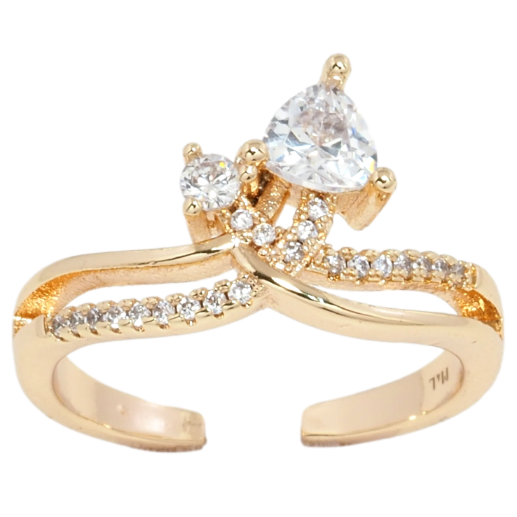 Кольцо Xuping M&L Цвет 18К Узор с цирконием фото №17