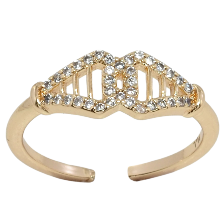 Каблучка Xuping M&L Колір 18К Візерунок з цирконієм фото №1