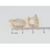 Серьги Xuping Позолота 18K + Родий английский замок Овалы с цирконием фото №2