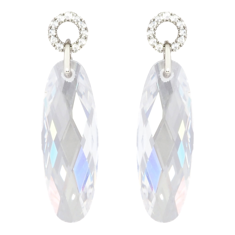 Сережки Xuping Родій пусети Підвіски з граненим фіанітом фото №1