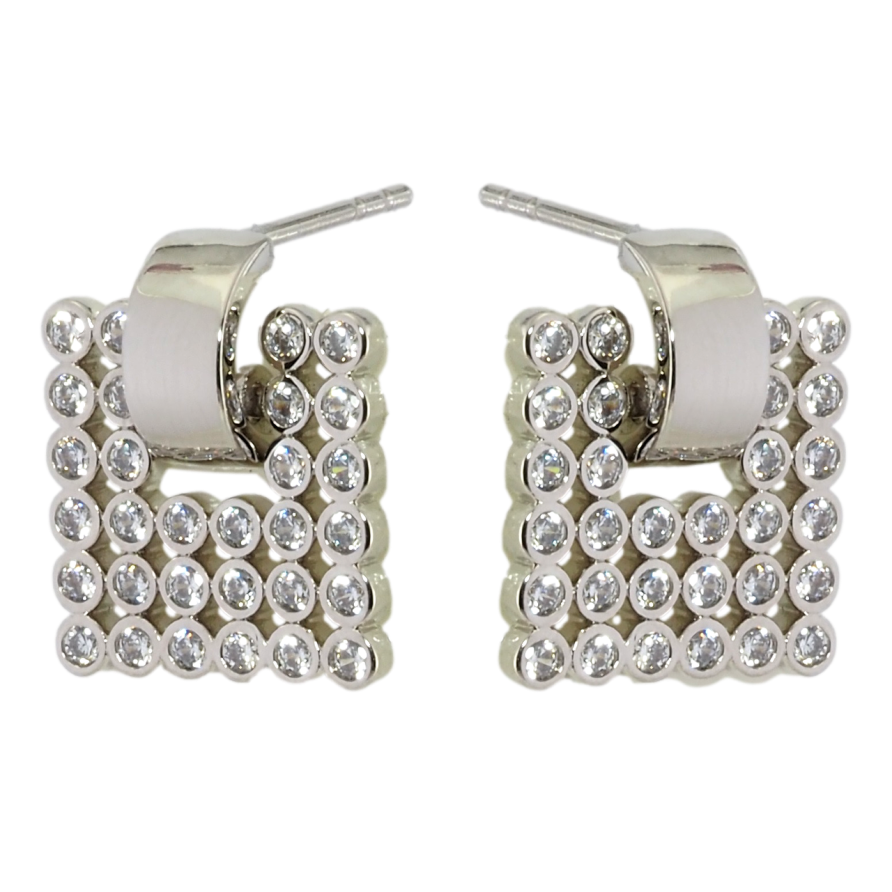 Сережки Xuping Родій пусети Інкрустація цирконієм фото №1