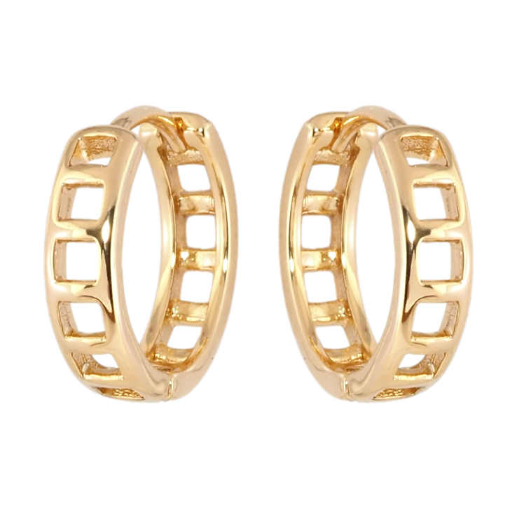 Сережки Xuping Позолота 18K колечка Різьблений візерунок фото №13