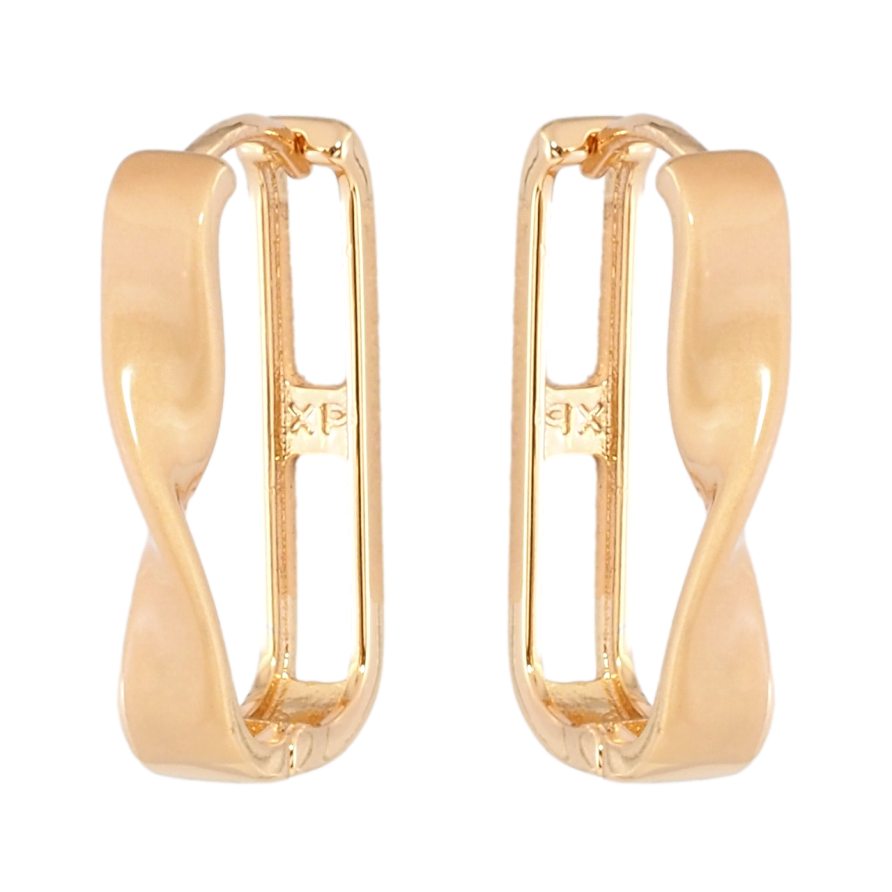 Серьги Xuping Позолота 18K колечки Узор с напылением фото №1 Серьги Xuping Позолота 18K колечки Узор с напылением фото №1