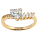 Кольцо Xuping Позолота 18K Кристальное сердечко фото №3 Кольцо Xuping Позолота 18K Кристальное сердечко фото №3