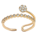 Кольцо Xuping Позолота 18K Дорожка циркония с кристальным цветочком фото №1 Кольцо Xuping Позолота 18K Дорожка циркония с кристальным цветочком фото №1