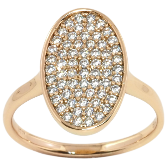Кольцо Xuping Позолота 18K Овал с инкрустацией цирконием фото №1