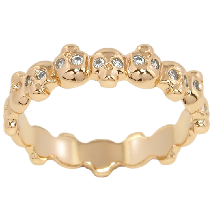 Каблучка Xuping Позолота 18K Черепа з цирконієм фото №21