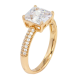 Кольцо Xuping Позолота 18K Фианит, 8х8мм фото №2