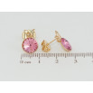 Серьги Xuping цвет 18K с кристаллами Swarovski пусеты Розовый конусный кристалл с бабочкой ø 9мм фото №2