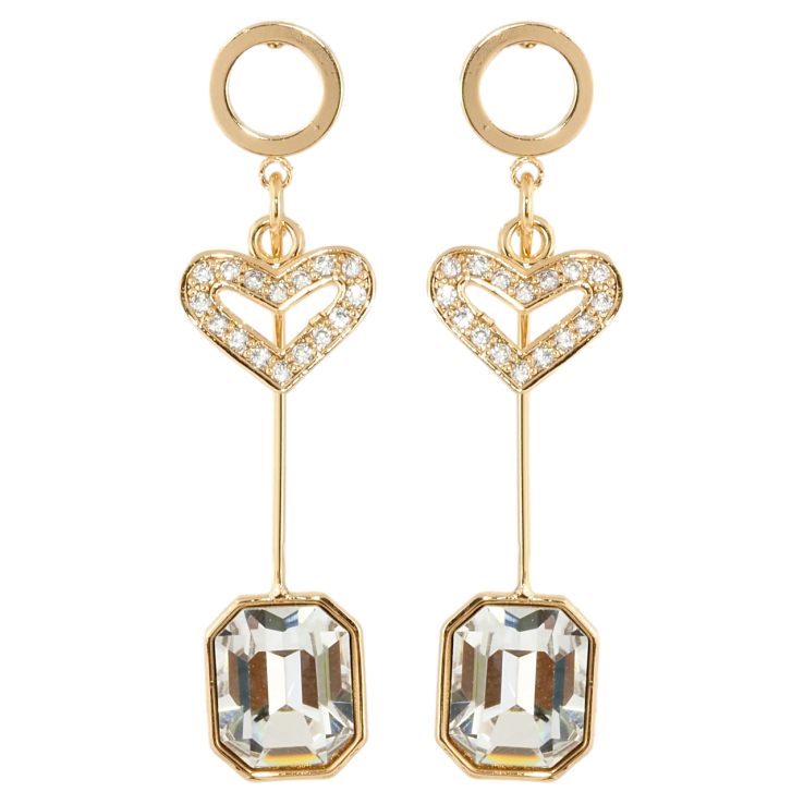 Сережки Xuping колір 18K з кристалами Swarovski пусети Сердечко та Восьмигранний Кристал фото №7 Сережки Xuping колір 18K з кристалами Swarovski пусети Сердечко та Восьмигранний Кристал фото №7