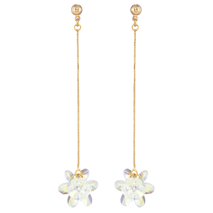 Сережки Xuping колір 18K з кристалами Swarovski пусети Кристали Shimmer на ланцюжку фото №18 Сережки Xuping колір 18K з кристалами Swarovski пусети Кристали Shimmer на ланцюжку фото №18