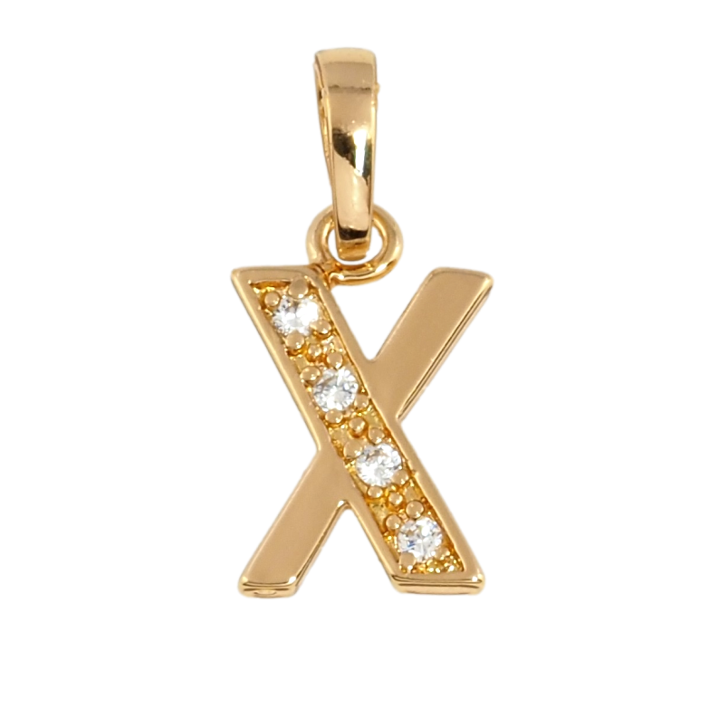 Кулон Xuping Позолота 18K Буква Х фото №1