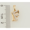 Кулон Xuping Позолота 18K Буква F с цирконием для цепочки до 5мм фото №2
