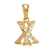 Кулон Xuping цвет Позолота 18K "Буква X с кристаллами" для цепочки до 5мм фото №2